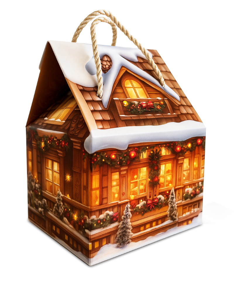 Новорічний подарунок NEW 2026 "Різдвяна оселя" 857 грам ТМ Майстерня подарунків